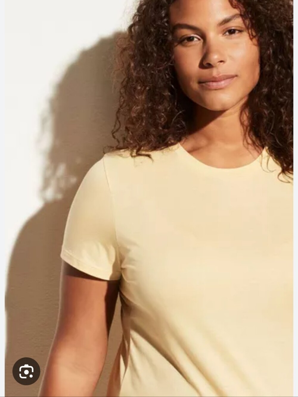 Vince New Yellow Luxury Basic Puma Cotton Tee Size S